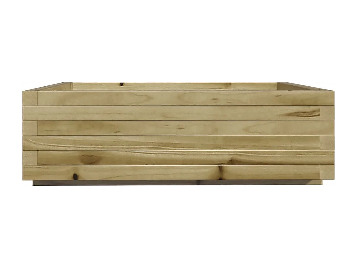 Vassoio per fioriera aiuola rialzata piante fiori terrazza giardino 80 x 80 x 26,5 cm legno di pino impregnato marrone 02_0037891