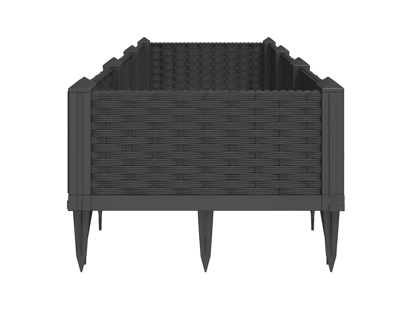 Jardinière bac lit surélevé noire 125 x 40 x 28 cm 02_0038188