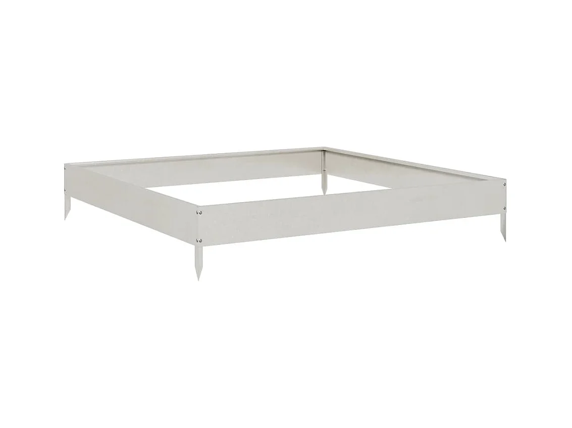 Bandeja para plantador canteiro elevado plantas flores terraço jardim jardim 100 x 100 x 18,5 cm aço inoxidável prata 02_0039261