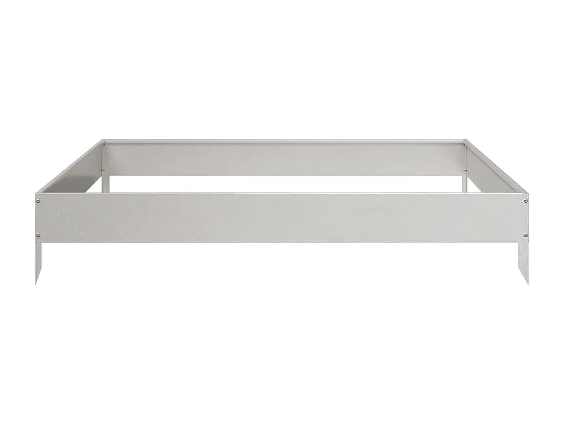 Macetero bancal elevado plantas flores terraza jardín jardín 100 x 100 x 18,5 cm acero inoxidable Plata 02_0039261