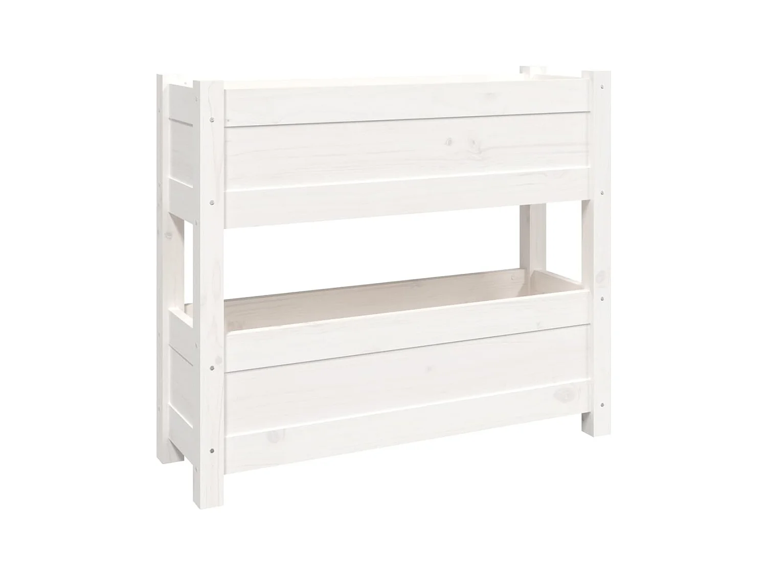 Jardinière bac lit surélevé bois blanche 77 x 25 x 66 cm 02_0037850