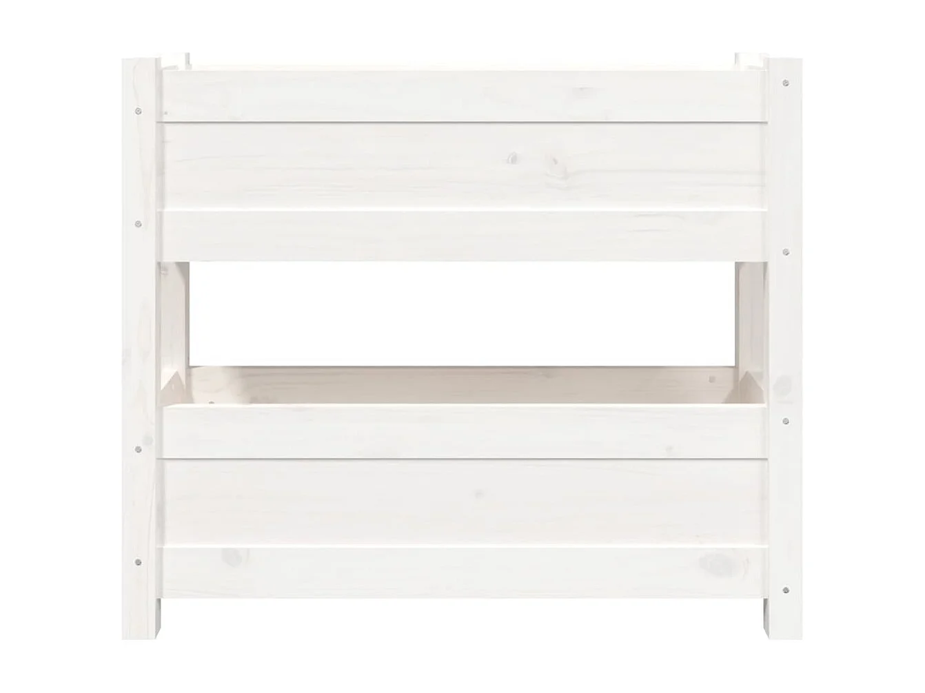 Macetero bancal elevado plantas flores terraza jardín 77 x 25 x 66 cm madera maciza de pino blanco 02_0037850