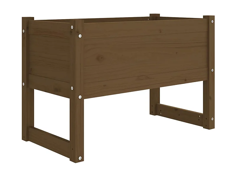 Vassoio per fioriera aiuola rialzata piante fiori terrazza giardino 78 x 40 x 52 cm legno massello di pino marrone 02_0037856
