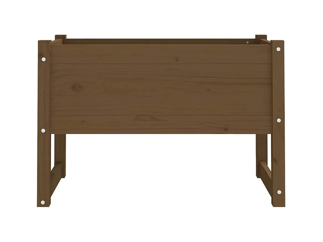 Vassoio per fioriera aiuola rialzata piante fiori terrazza giardino 78 x 40 x 52 cm legno massello di pino marrone 02_0037856