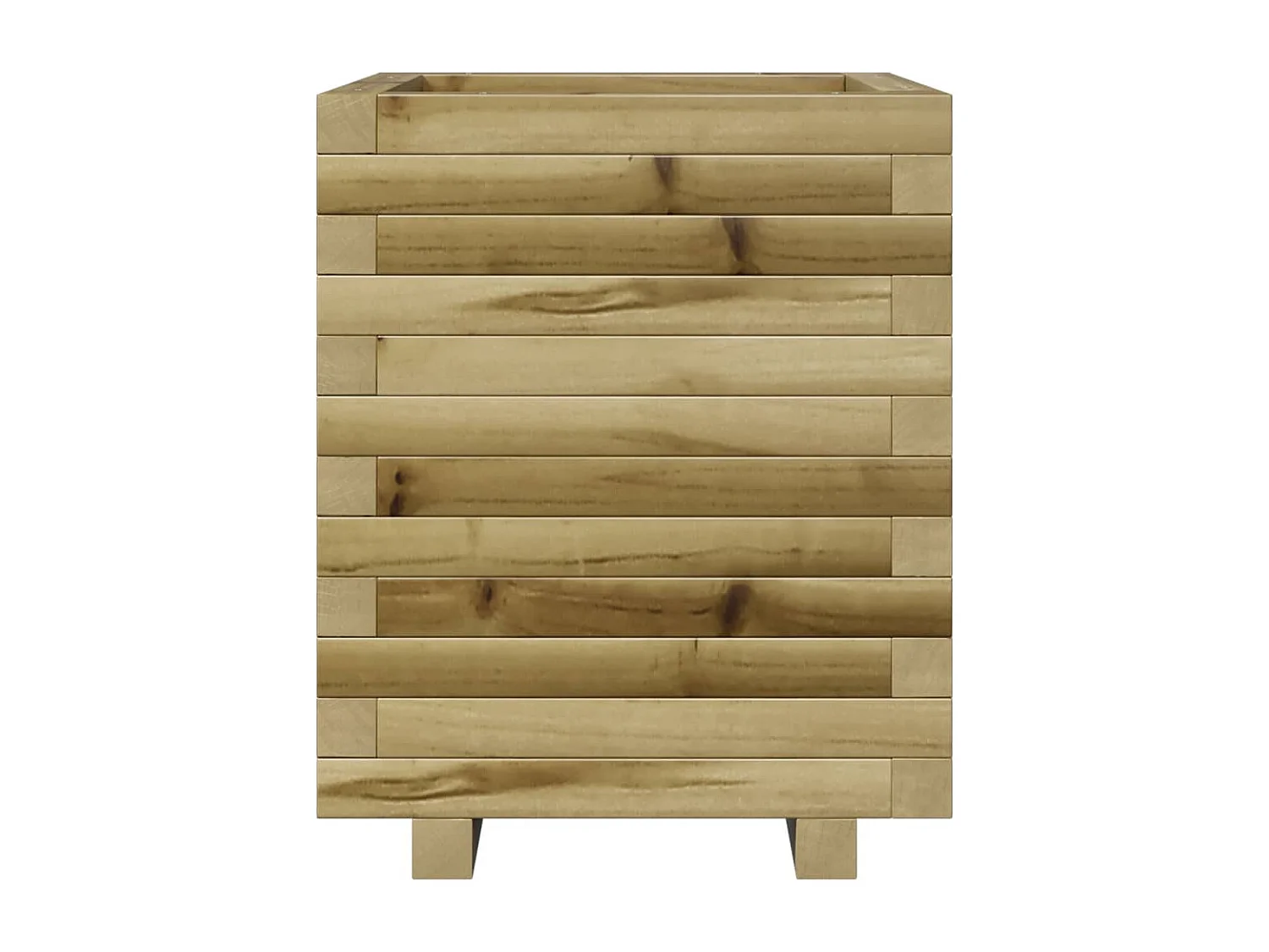 Vassoio per fioriera aiuola rialzata piante fiori terrazza giardino 40 x 40 x 49,5 cm legno di pino impregnato marrone 02_0037565