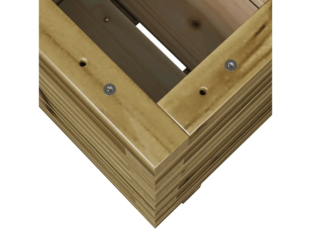 Vassoio per fioriera aiuola rialzata piante fiori terrazza giardino 40 x 40 x 49,5 cm legno di pino impregnato marrone 02_0037565