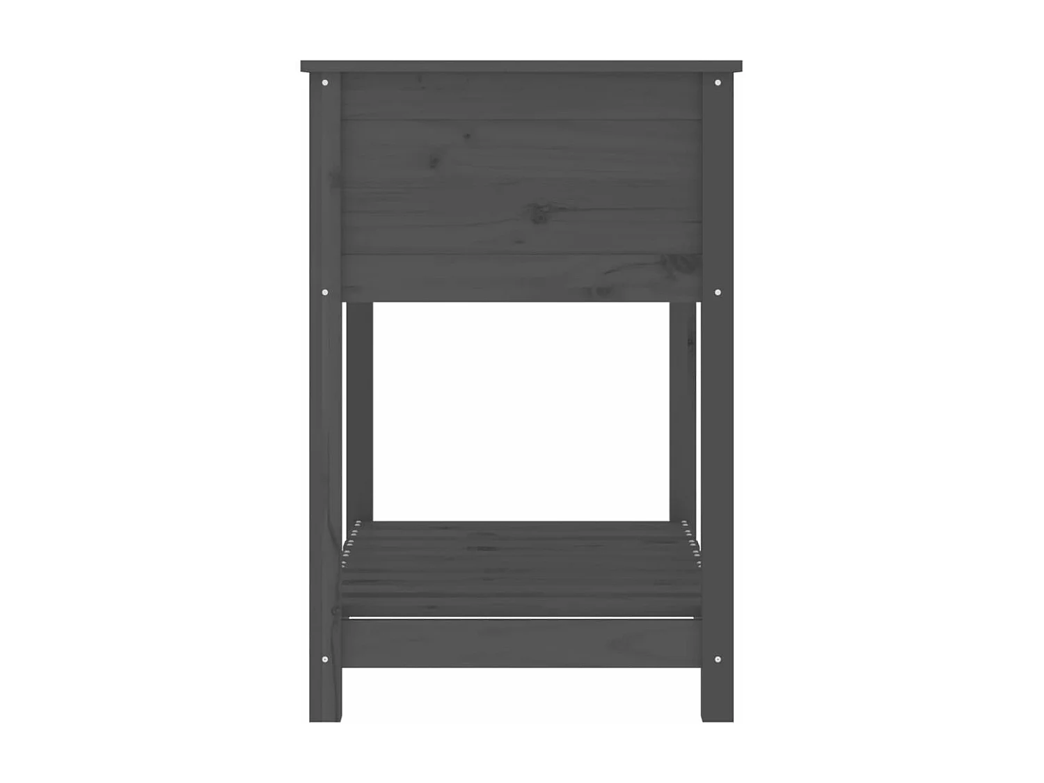 Vassoio per fioriera aiuola rialzata piante fiori terrazza giardino con ripiano 82,5 x 54 x 81 cm legno massello di pino grigio 02_0038406