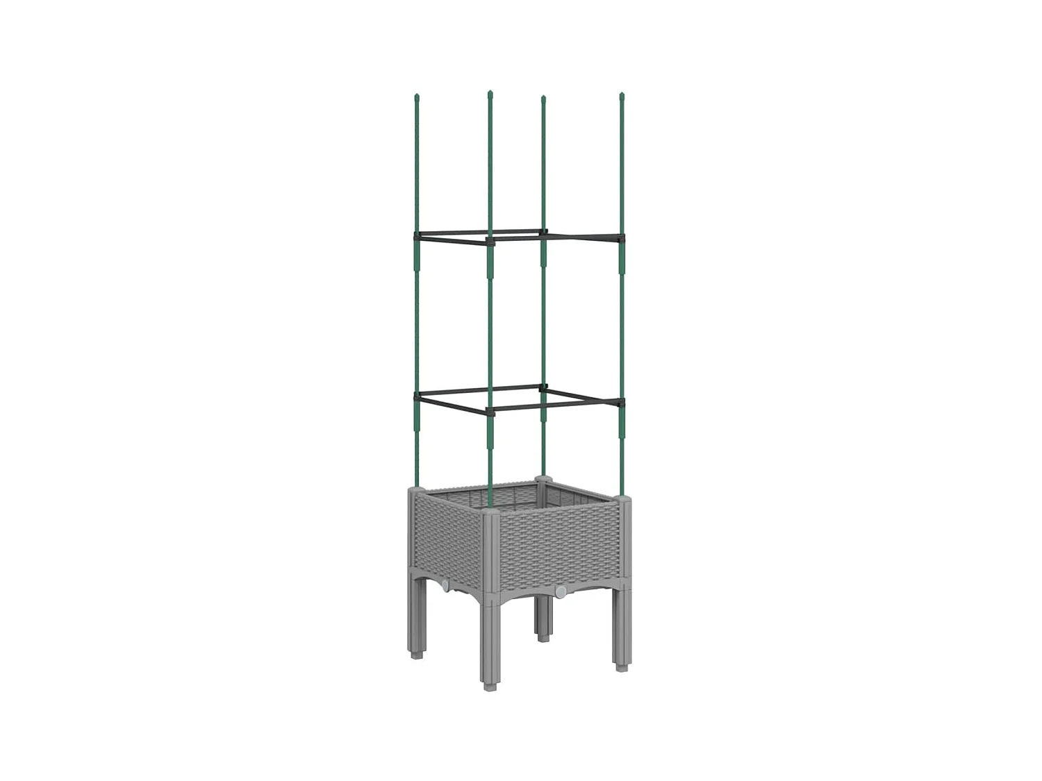 Jardinière bac lit surélevé grise 41 x 40 x 142 cm 02_0038358