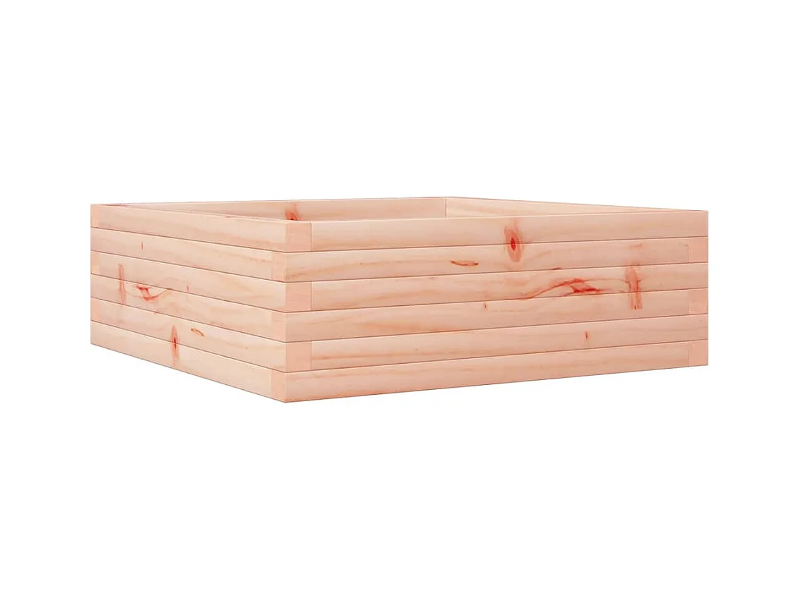 Vassoio per fioriera aiuola rialzata piante fiori terrazza giardino 70 x 70 x 23 cm legno massello marrone Douglas 02_0037808