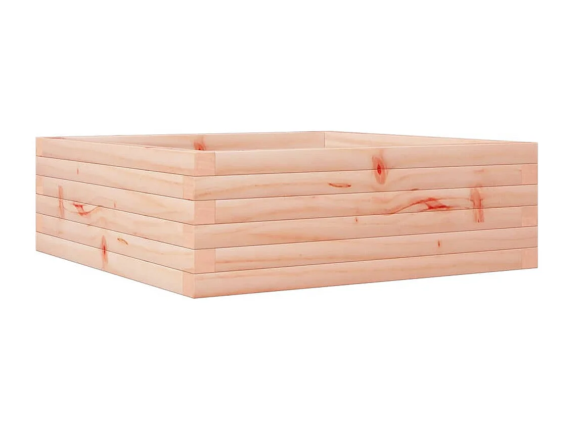 Vassoio per fioriera aiuola rialzata piante fiori terrazza giardino 70 x 70 x 23 cm legno massello marrone Douglas 02_0037808