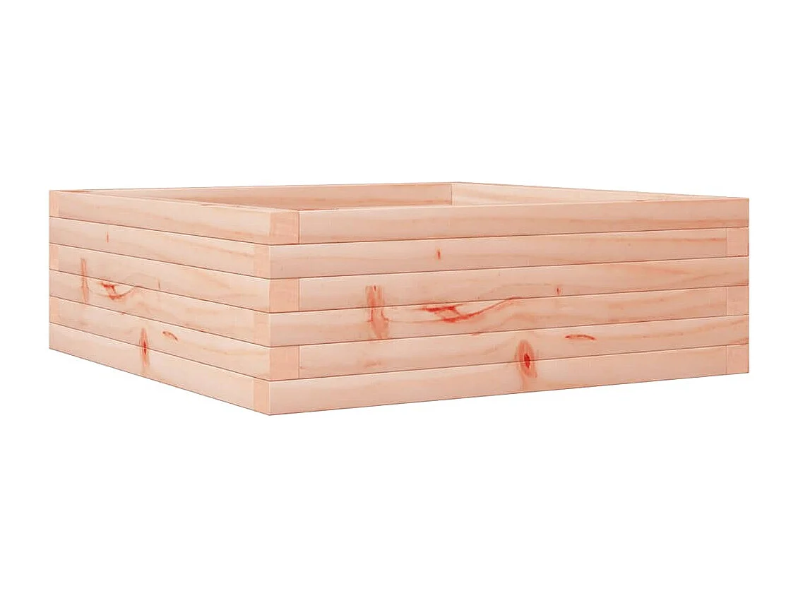 Vassoio per fioriera aiuola rialzata piante fiori terrazza giardino 70 x 70 x 23 cm legno massello marrone Douglas 02_0037808