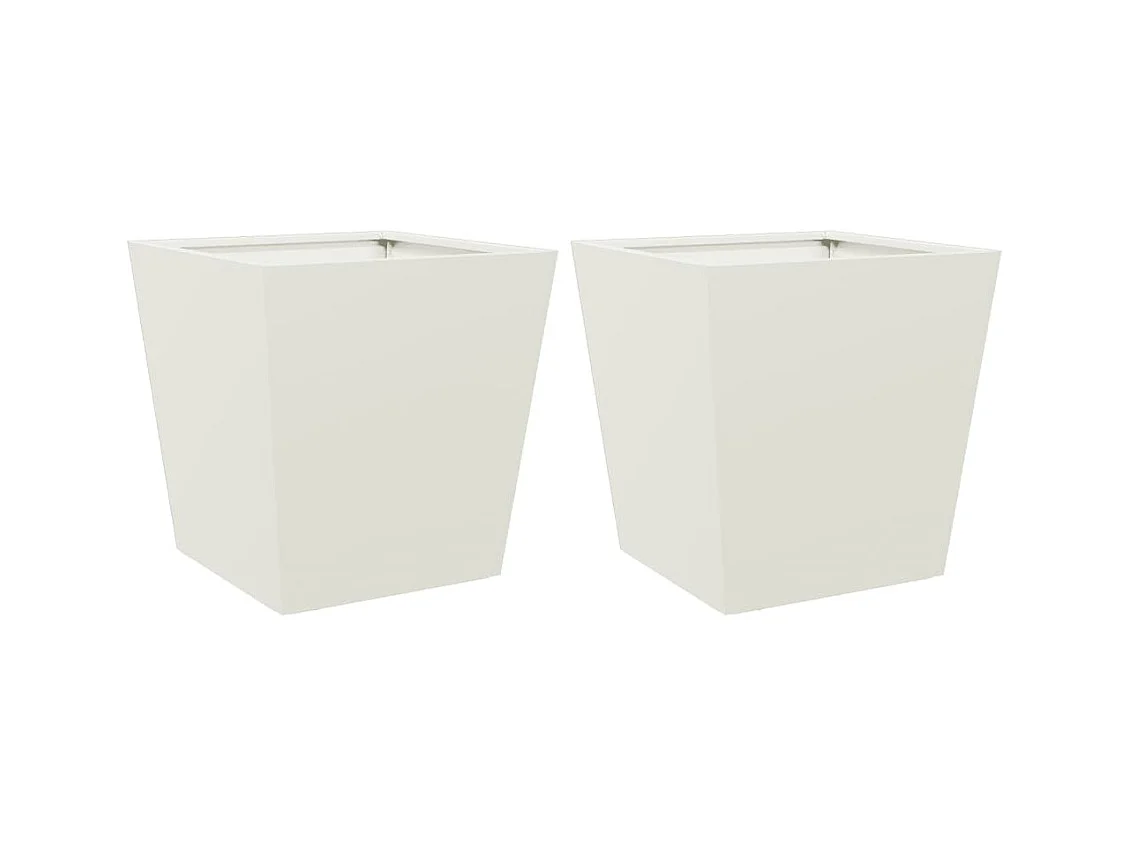 Jardinière bac lit surélevé blanche 40 x 40 x 40 cm 02_0038951