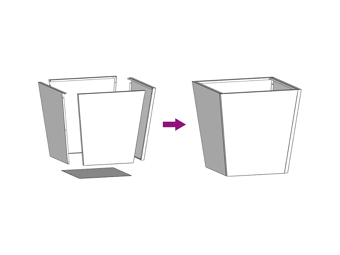 Jardinière bac lit surélevé blanche 40 x 40 x 40 cm 02_0038951