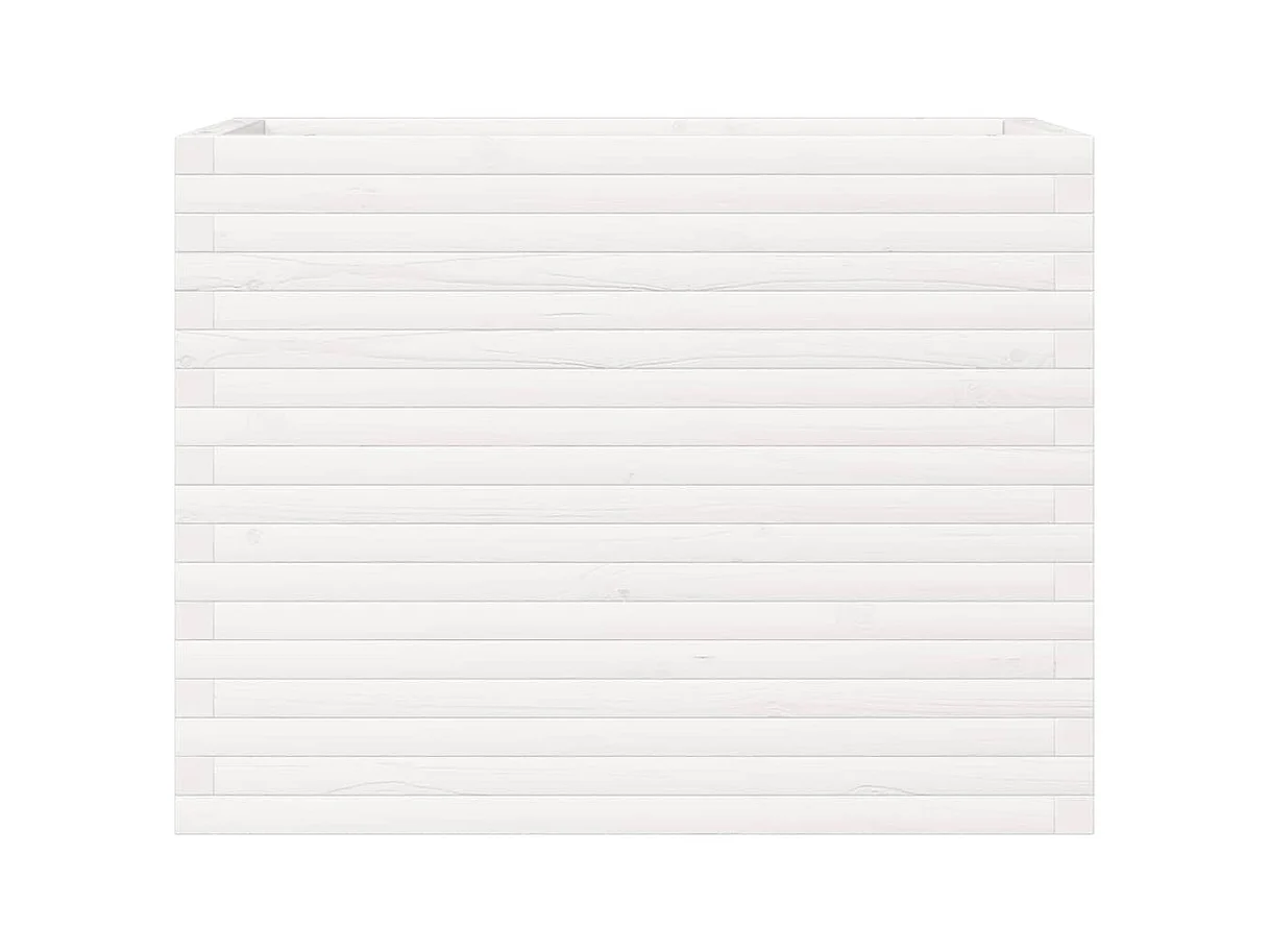 Jardinière bac lit surélevé bois blanche 90 x 40 x 68.5 cm 02_0037992