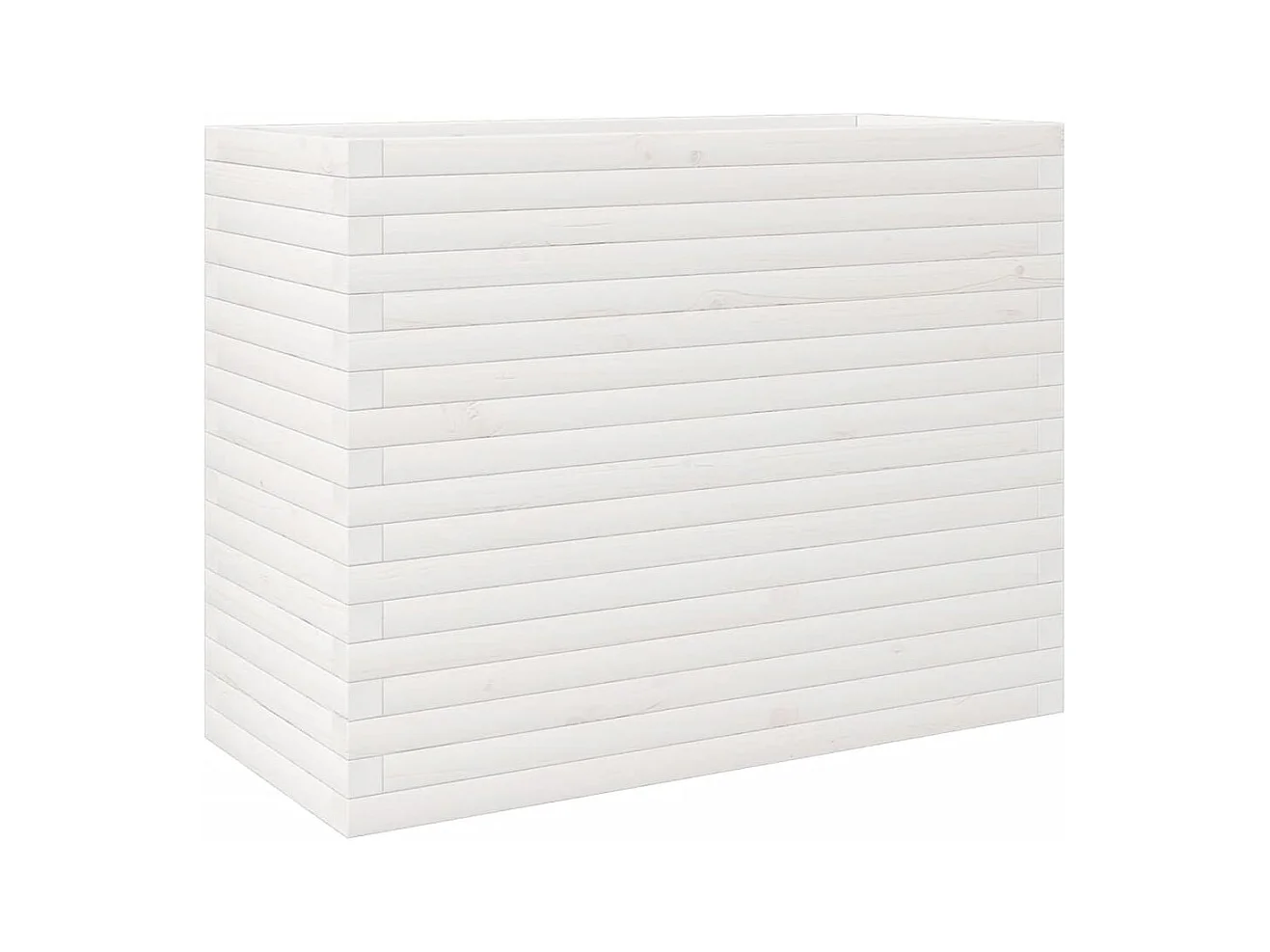 Jardinière bac lit surélevé bois blanche 90 x 40 x 68.5 cm 02_0037992