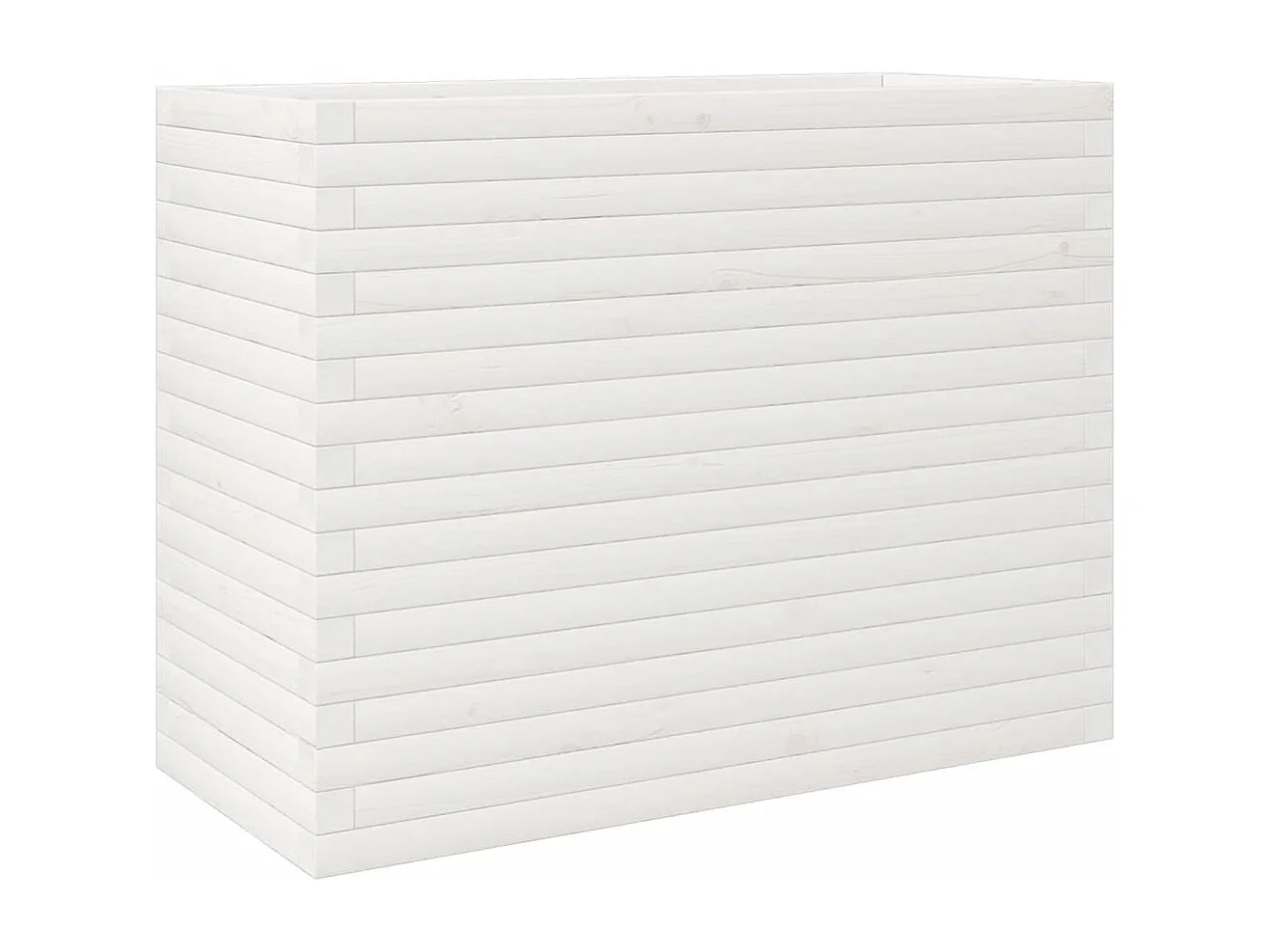Jardinière bac lit surélevé bois blanche 90 x 40 x 68.5 cm 02_0037992