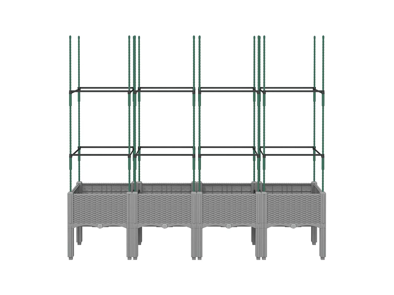 Jardinière bac lit surélevé grise 160 x 40 x 142 cm 02_0038352