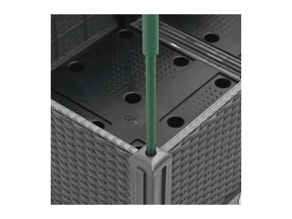 Jardinière bac lit surélevé grise 160 x 40 x 142 cm 02_0038352