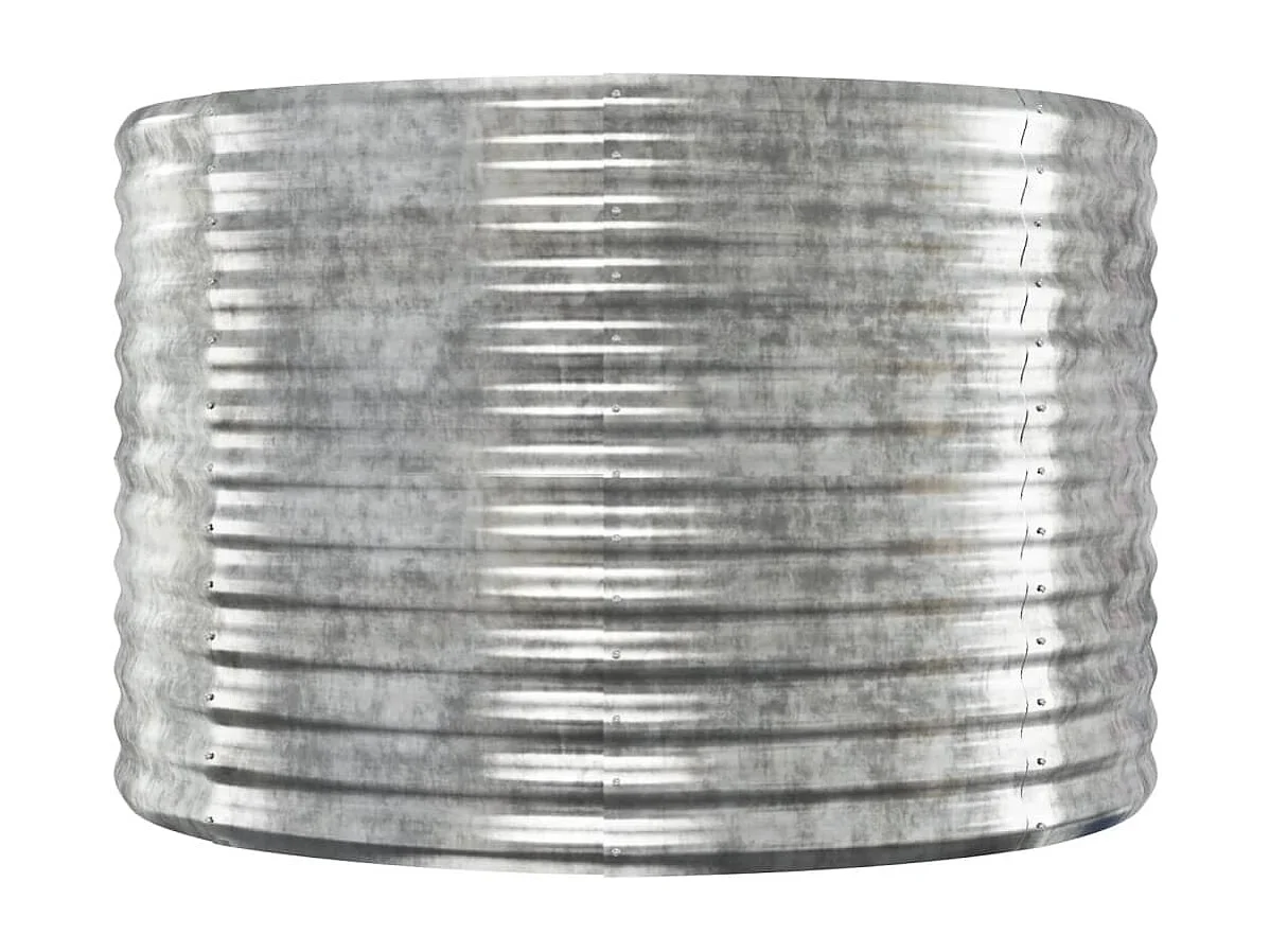 Macetero bancal elevado plantas flores terraza jardín jardín acero con revestimiento de polvo plateado Plata 02_0039696