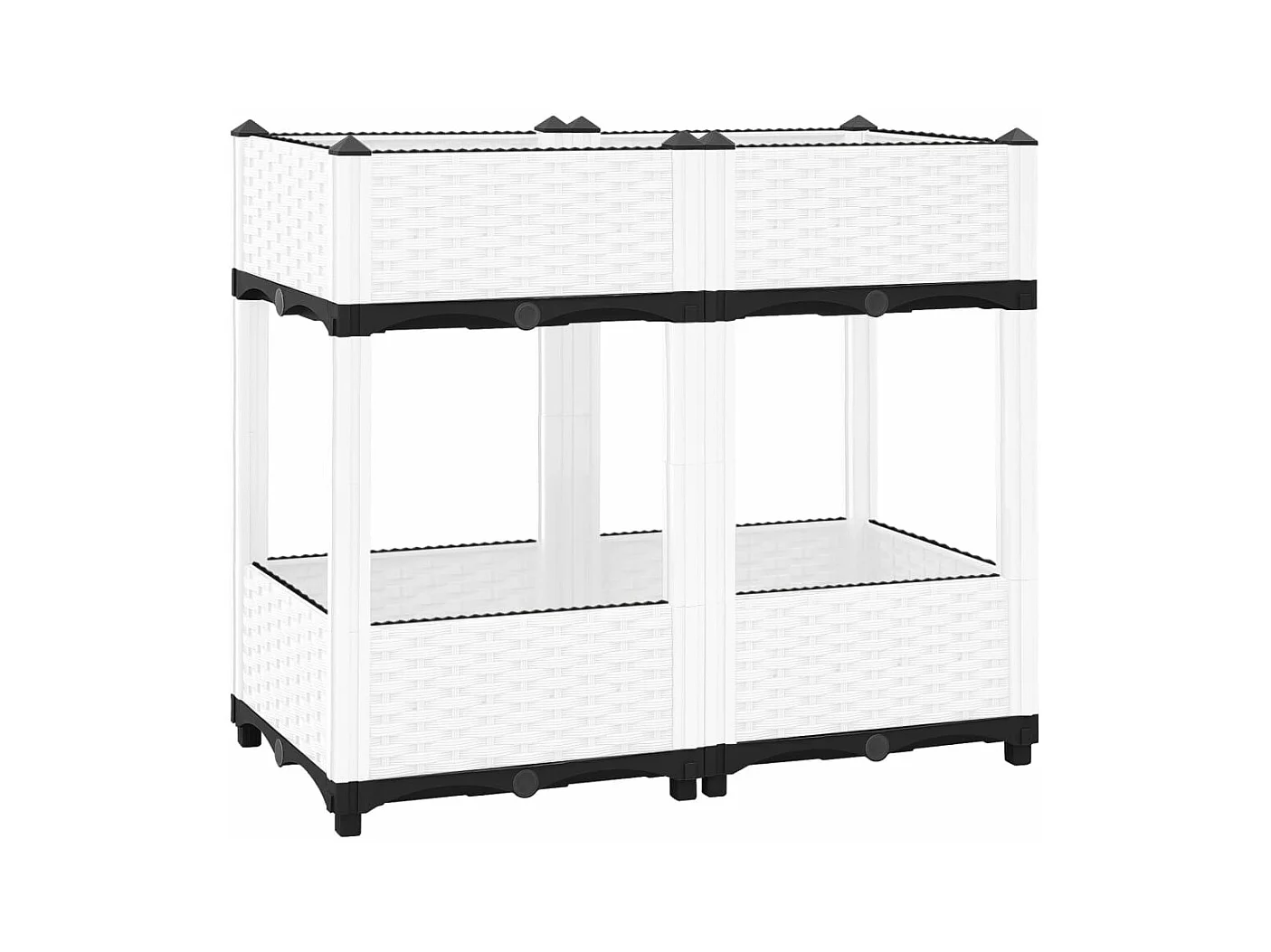 Jardinière bac lit surélevé grise 80 x 40 x 71 cm 02_0039242