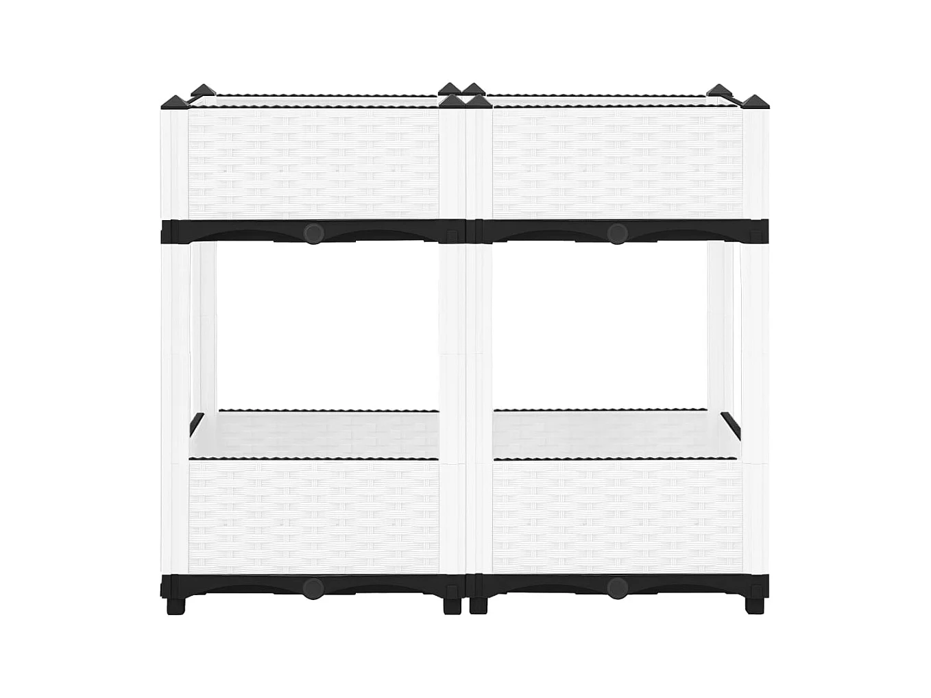 Jardinière bac lit surélevé grise 80 x 40 x 71 cm 02_0039242