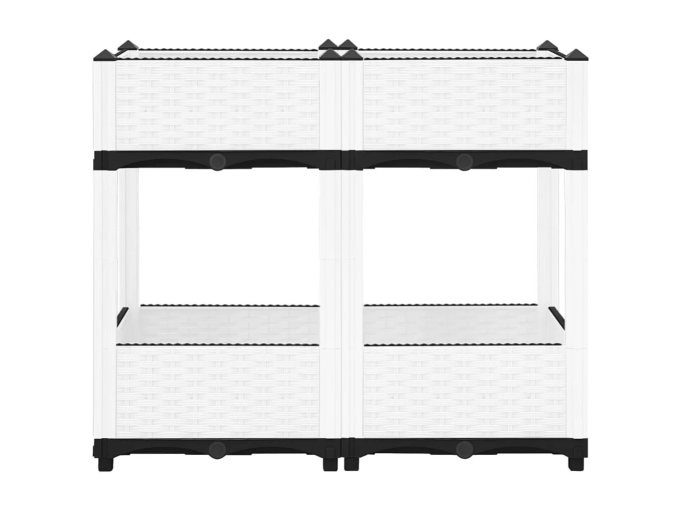 Fioriera aiuola rialzata vassoio piante fiori terrazzo giardino 80 x 40 x 71 cm polipropilene grigio 02_0039242