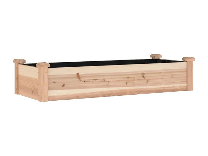 Jardinière bac lit surélevé bois marron 120 x 45 x 25 cm 02_0039834