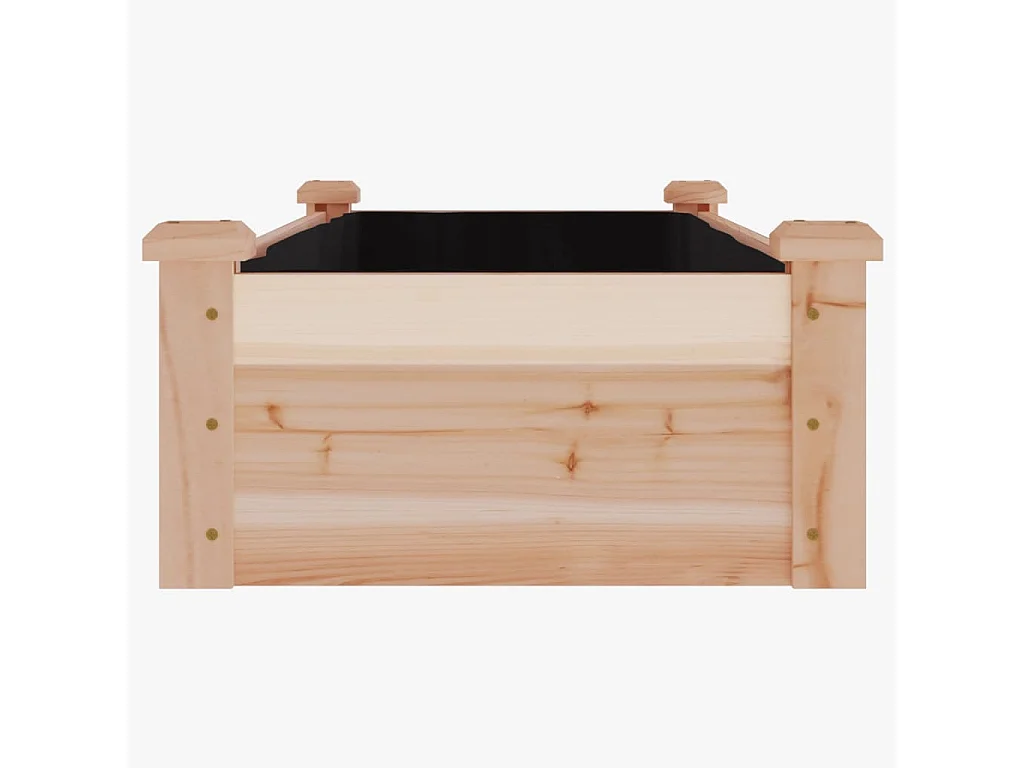 Jardinière bac lit surélevé bois marron 120 x 45 x 25 cm 02_0039834