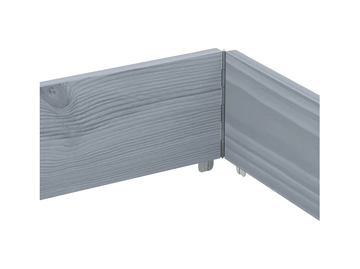 Vassoio per fioriera aiuola rialzata piante fiori terrazza giardino 150 x 100 cm legno massello di pino grigio 02_0037418