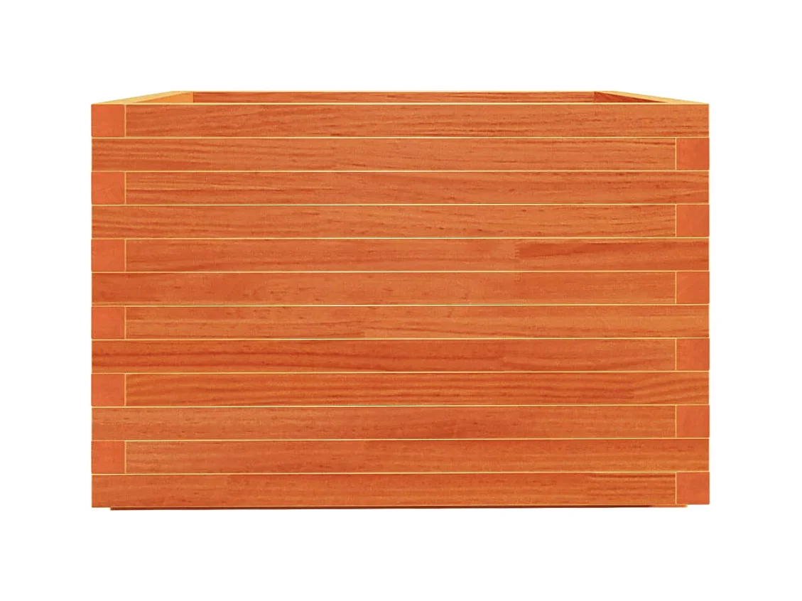 Vassoio per fioriera aiuola rialzata piante fiori terrazza giardino cera 70 x 70 x 49,5 cm legno di pino massiccio marrone 02_0038492