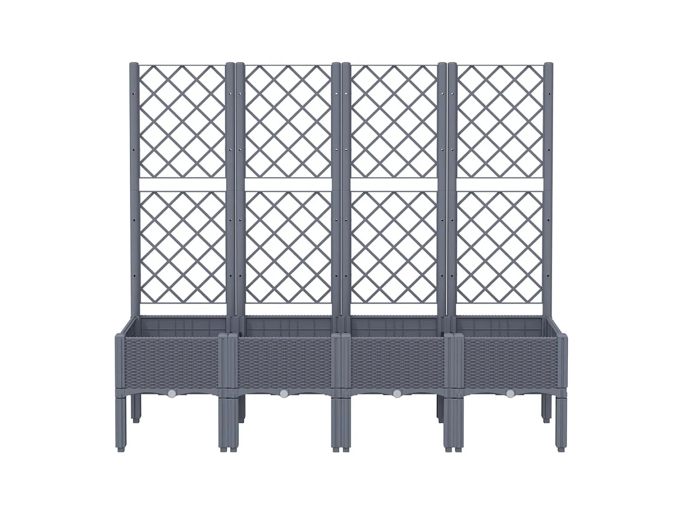 Jardinière bac lit surélevé grise 160 x 40 x 142 cm 02_0038267