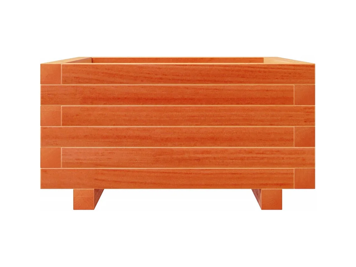 Vassoio per fioriera aiuola rialzata piante fiori terrazza giardino cera 50 x 50 x 26,5 cm legno di pino massiccio marrone 02_0038458