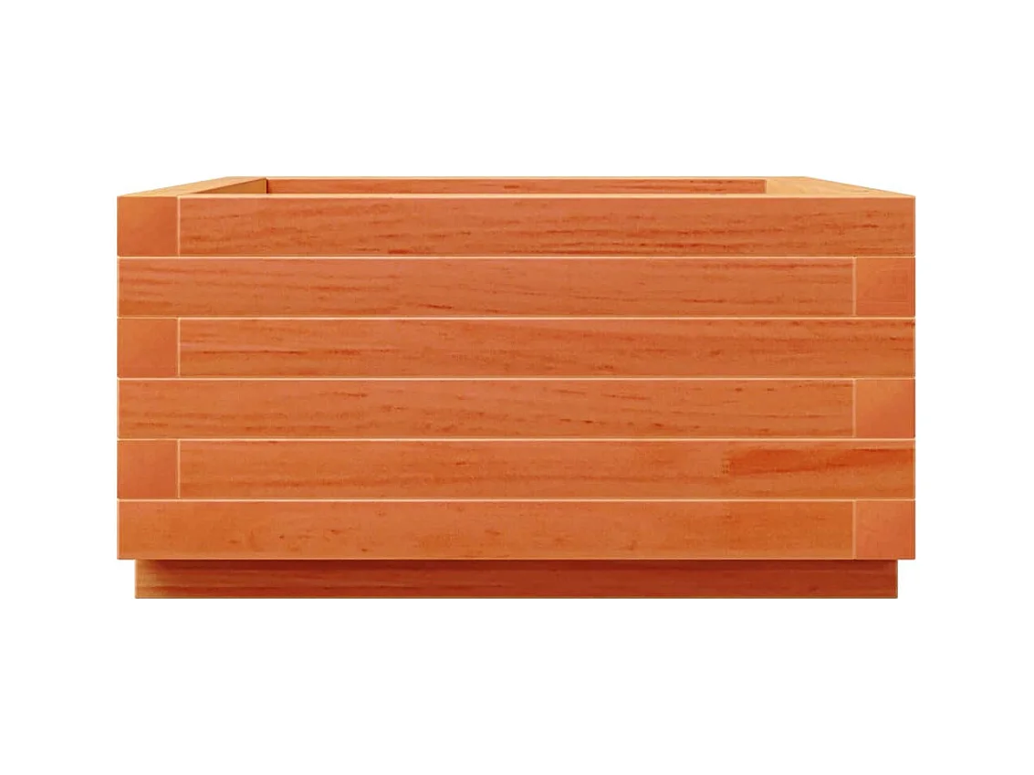 Vassoio per fioriera aiuola rialzata piante fiori terrazza giardino cera 50 x 50 x 26,5 cm legno di pino massiccio marrone 02_0038458