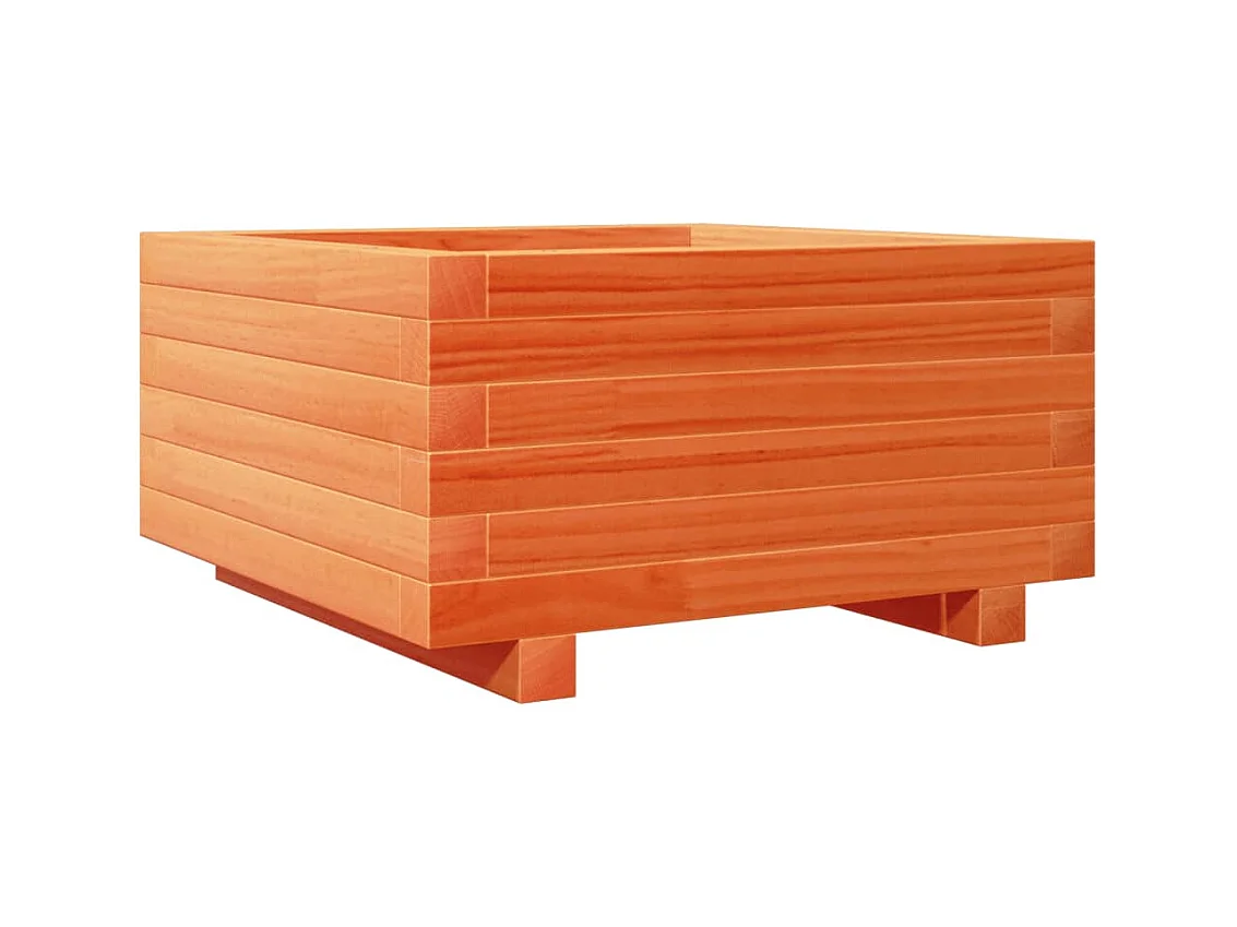 Vassoio per fioriera aiuola rialzata piante fiori terrazza giardino cera 50 x 50 x 26,5 cm legno di pino massiccio marrone 02_0038458