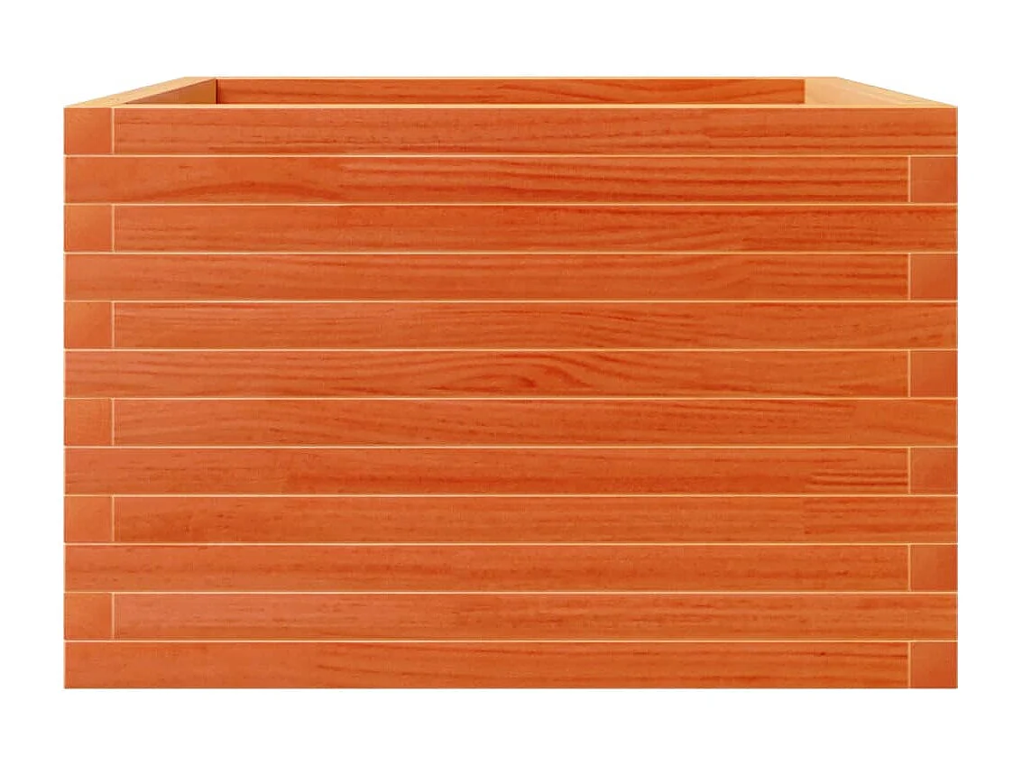 Vassoio per fioriera aiuola rialzata piante fiori terrazza giardino cera 70 x 70 x 45,5 cm legno di pino massiccio marrone 02_0038490