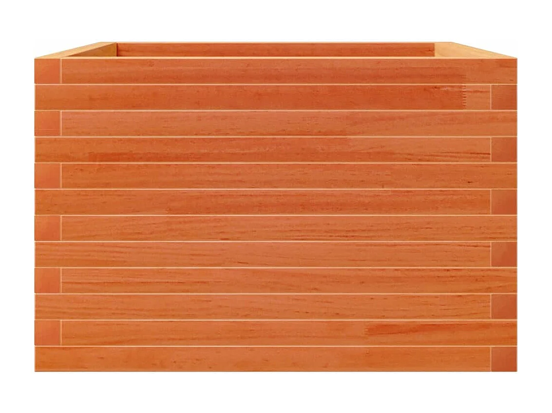 Vassoio per fioriera aiuola rialzata piante fiori terrazza giardino cera 70 x 70 x 45,5 cm legno di pino massiccio marrone 02_0038490