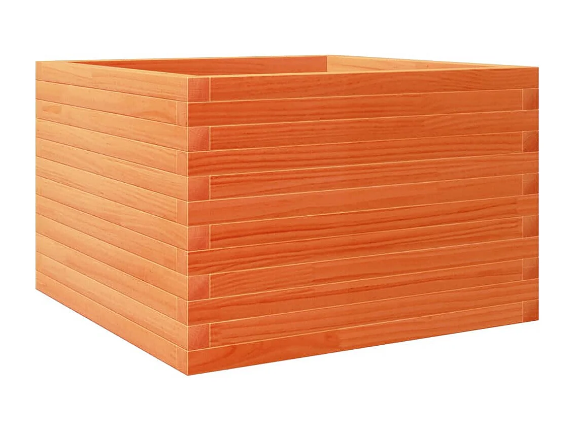 Vassoio per fioriera aiuola rialzata piante fiori terrazza giardino cera 70 x 70 x 45,5 cm legno di pino massiccio marrone 02_0038490