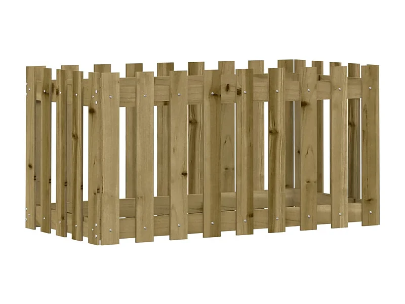 Jardinière bac lit surélevé bois marron 100 x 50 x 50 cm 02_0039818