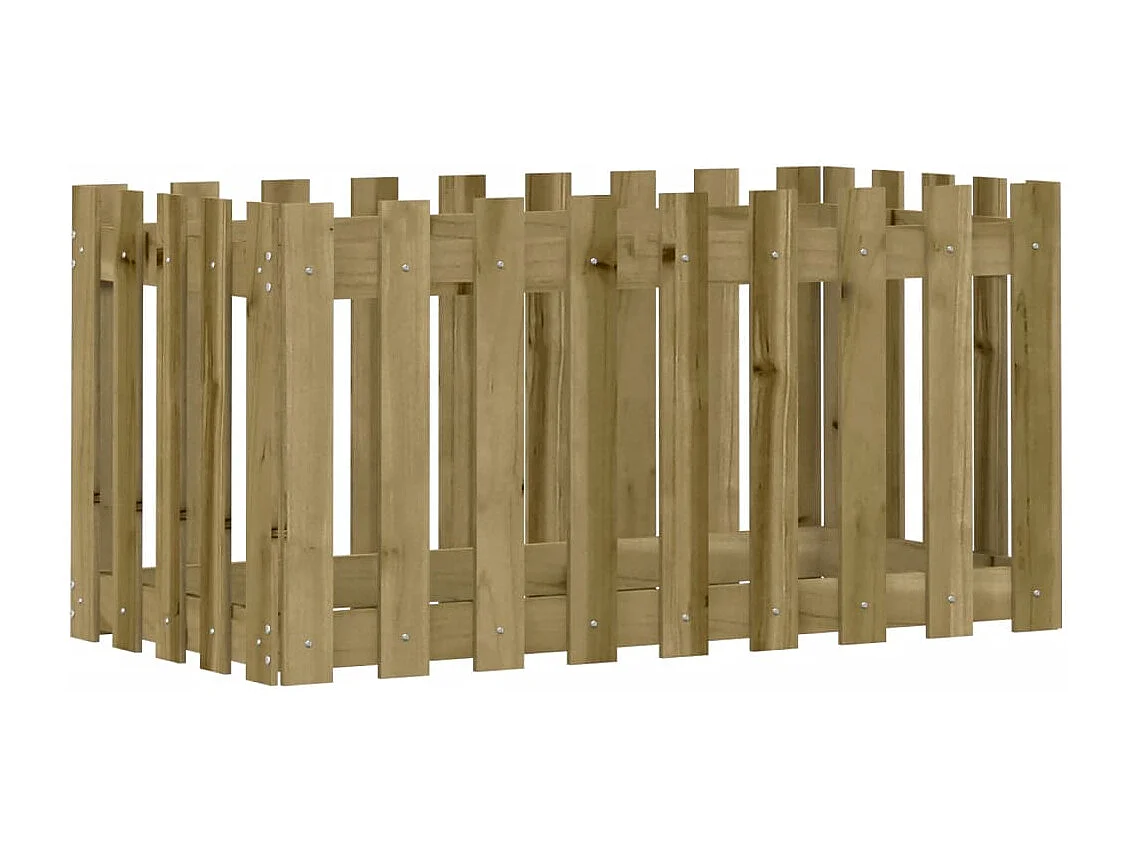 Jardinière bac lit surélevé bois marron 100 x 50 x 50 cm 02_0039818