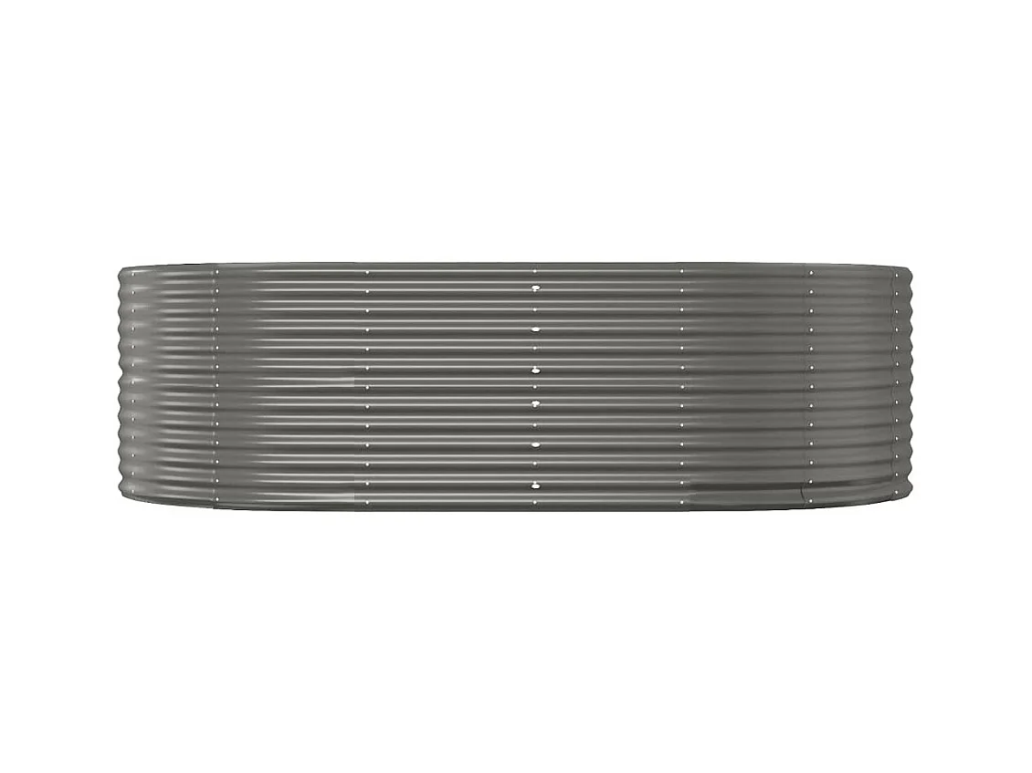 Vassoio per fioriera aiuola rialzata piante fiori terrazza giardino giardino 212 x 140 x 68 cm acciaio verniciato a polvere grigio 02_0039408