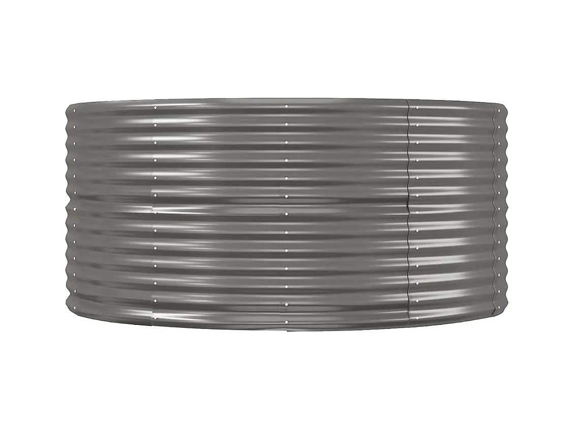 Vassoio per fioriera aiuola rialzata piante fiori terrazza giardino giardino 212 x 140 x 68 cm acciaio verniciato a polvere grigio 02_0039408