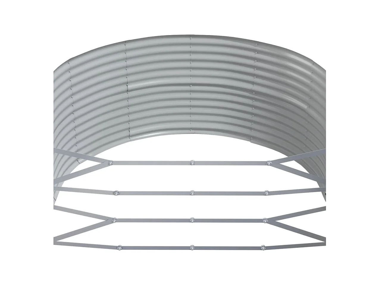 Vassoio per fioriera aiuola rialzata piante fiori terrazza giardino giardino 212 x 140 x 68 cm acciaio verniciato a polvere grigio 02_0039408