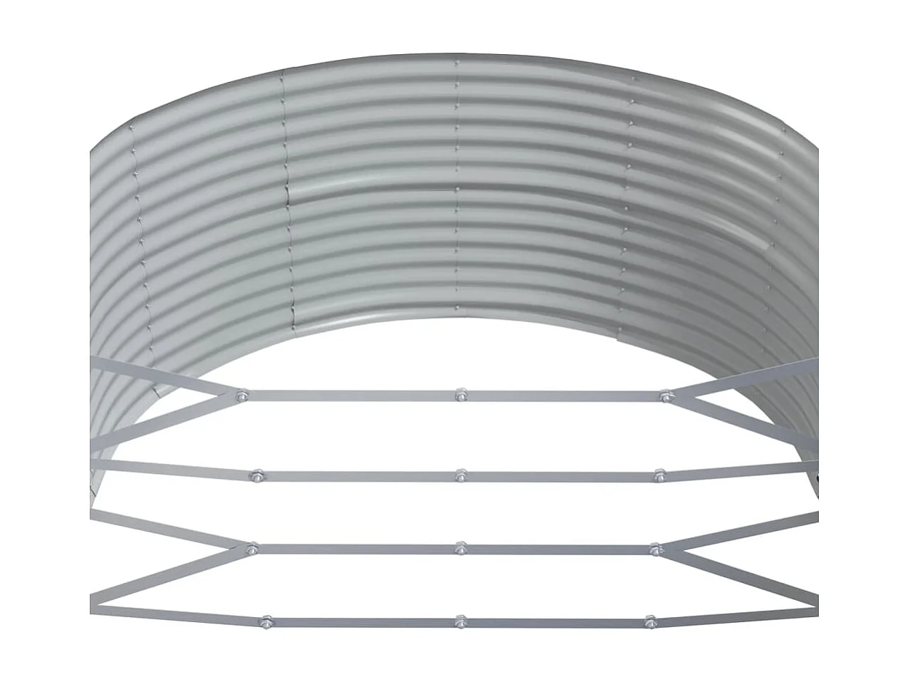 Bandeja para plantador, canteiro elevado, plantas, flores, terraço, jardim, jardim, 212 x 140 x 68 cm, aço revestido a pó cinza 02_0039408