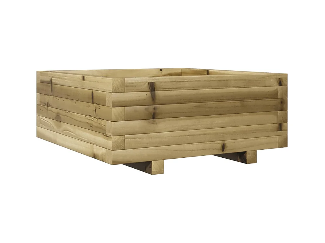 Jardinière bac lit surélevé bois marron 60 x 60 x 45438 cm 02_0037703