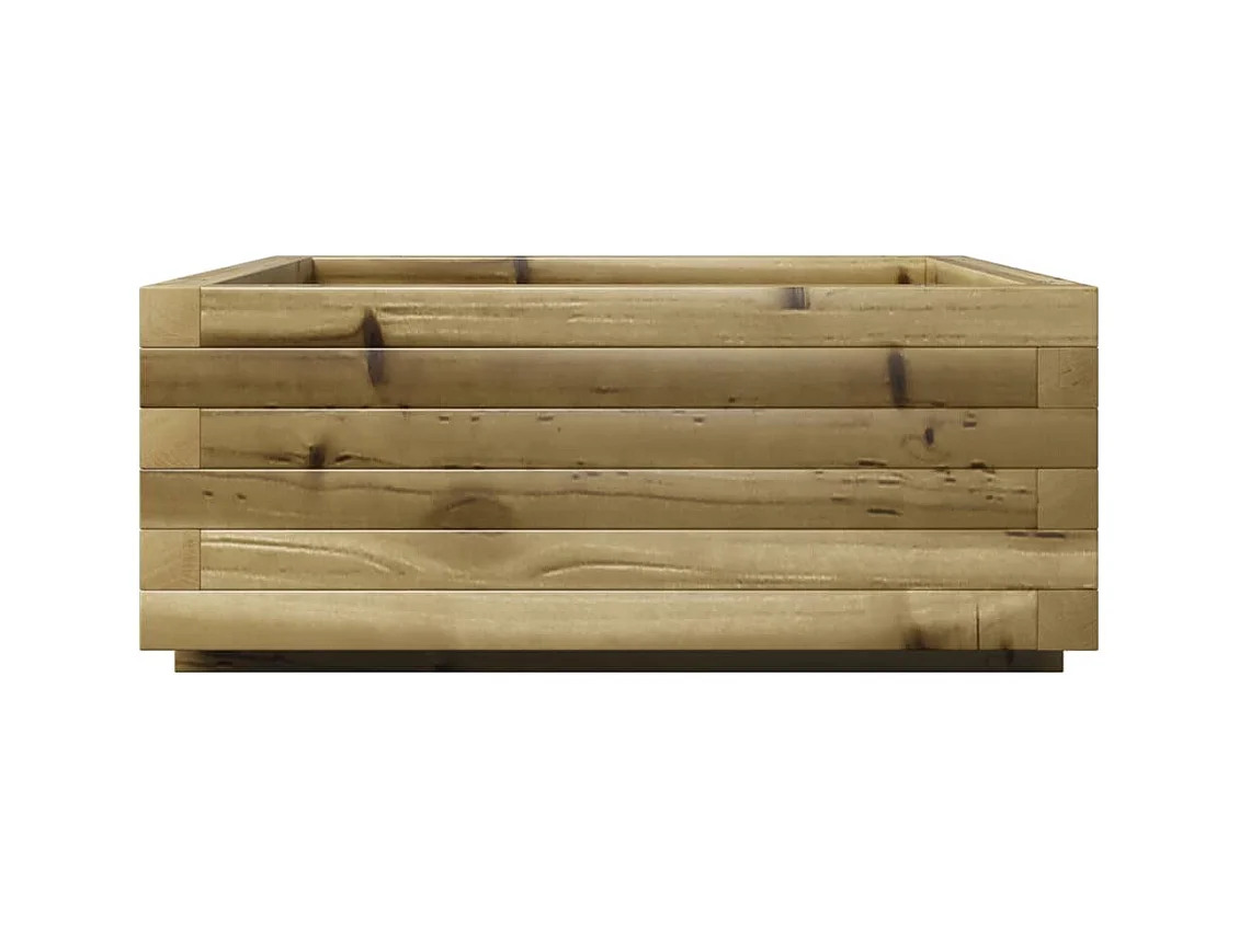 Jardinière bac lit surélevé bois marron 60 x 60 x 45438 cm 02_0037703