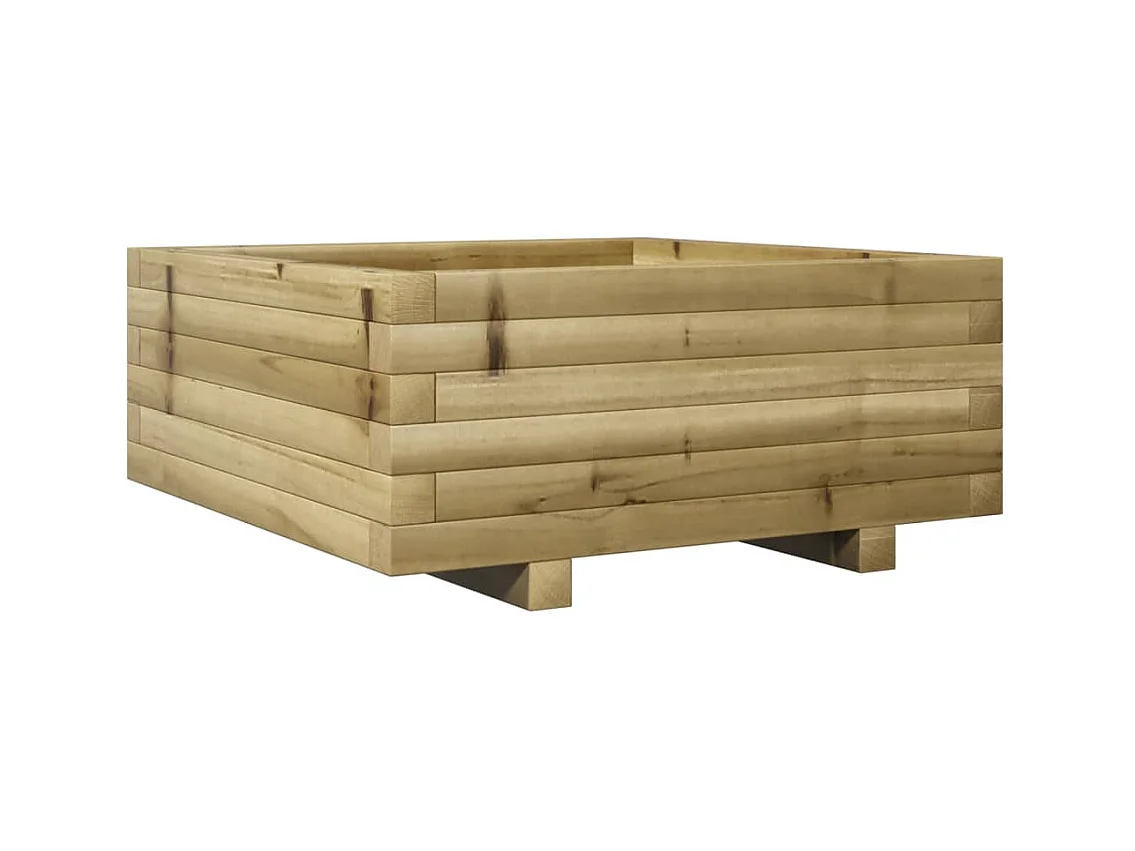 Jardinière bac lit surélevé bois marron 60 x 60 x 45438 cm 02_0037703