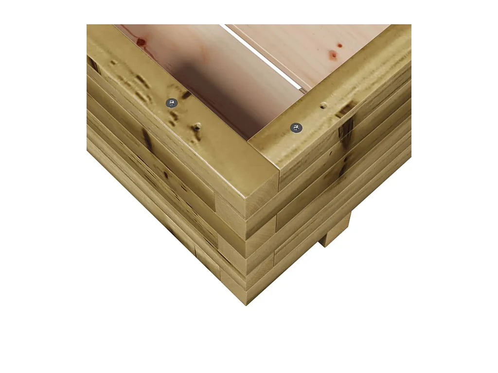 Jardinière bac lit surélevé bois marron 60 x 60 x 45438 cm 02_0037703