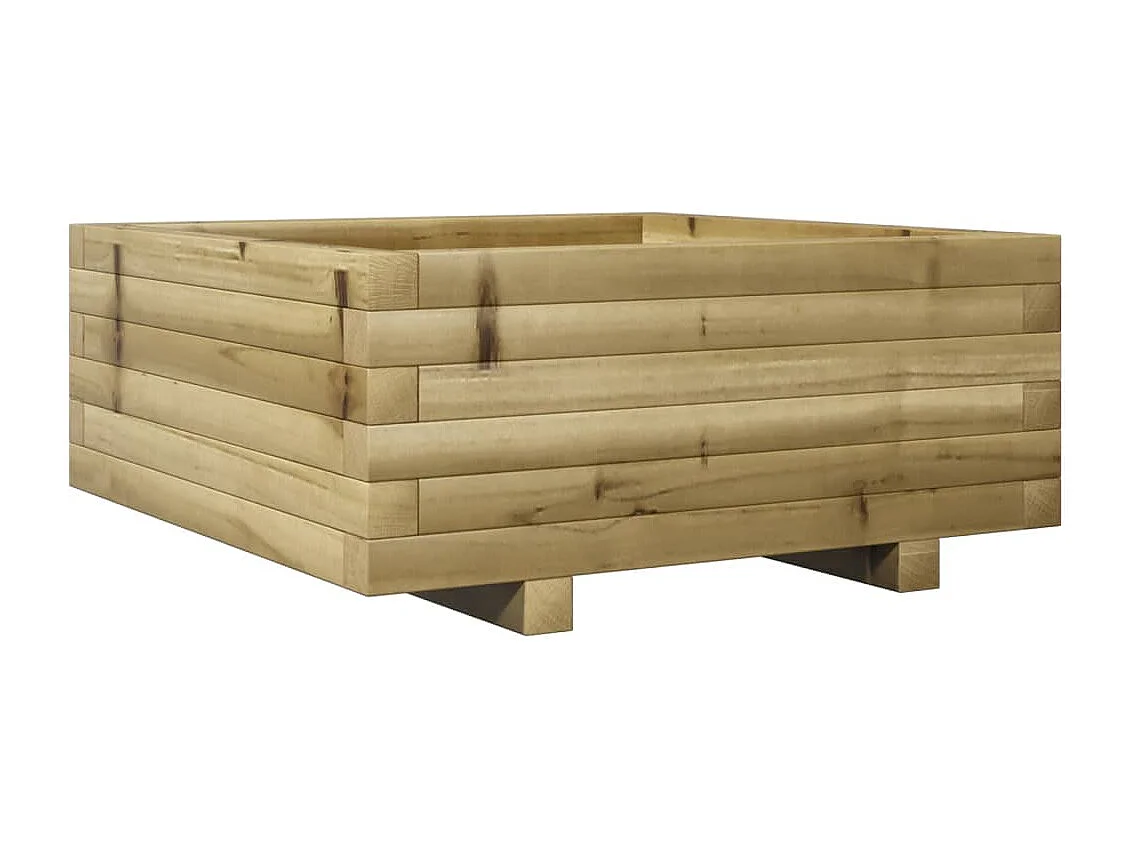 Jardinière bac lit surélevé bois marron 60 x 60 x 45438 cm 02_0037703