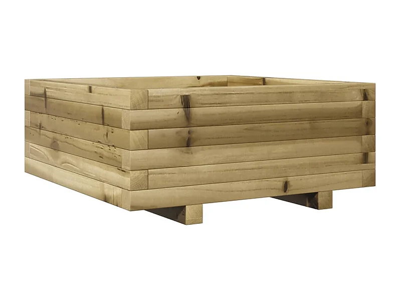 Jardinière bac lit surélevé bois marron 60 x 60 x 45438 cm 02_0037703