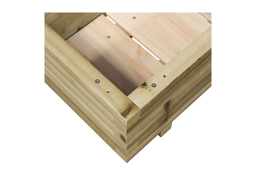 Jardinière bac lit surélevé bois marron 70 x 40 x 45438 cm 02_0037773